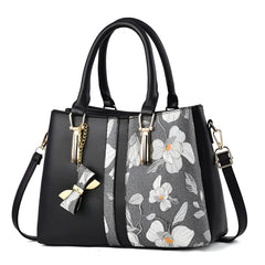 SYGA Women's Cross Border Handbag With Flower Printed large-capacity shoulder messenger bag