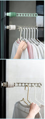 MOMISY Multifunctional Window Frame Hook Hanger Rack for Clothes I Space Saver Indoor Outdoor | Portable Indoor Balcony 8 Hole Clothes Hanging Drying Rack-Grey