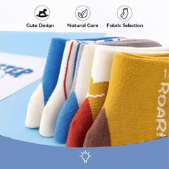 SYGA 5 Pairs Socks Baby Autumn And Winter Cotton Socks, Baby Calf length Socks 9M - 24M