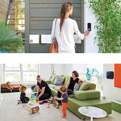 SYGA Black Wireless Home Doorbell Dingdong Door Bell Pager Smart Waterproof Touch Button Chime Kit with LED Light for Offices,Hospital,Operating at 500-feet (2 Transmitter & 1 Receiver)