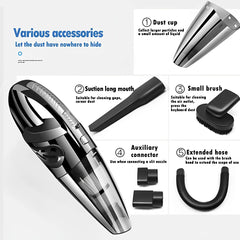 SYGA Car Vacuum Cleaner Wireless Handheld Household Vacuum Cleaner HighPower Vacuum Cleaner Wet and Dry Portable Vacuum Cleaner - USB Models with Storage Bag