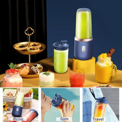 Portable Blender Electric Juicers Fruit Mixers USB Rechargeable Smoothie Mini Personal Juicer 6 Blades 3Gears With 1500 Mah Rechargeable Battery-Smoothie Blender (Style2)