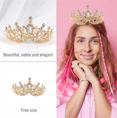 SYGA Crown Queen Rose Flower Tiaras Princess Hair Jewelry Headbands for Party Engagement Wedding (Crown-A0075)