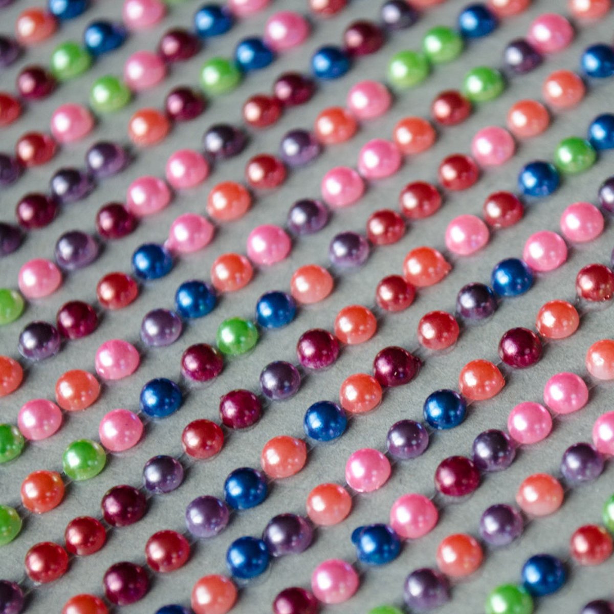SYGA 2 Pcs 4mm Size Project Decorating Multipurpose Pearl Stickers_Black