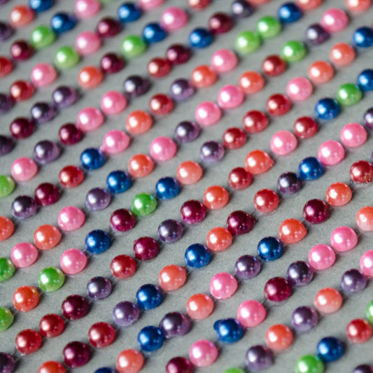 SYGA 2 Pcs 4mm Size Project Decorating Multipurpose Pearl Stickers_Black