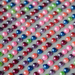 SYGA 2 Pcs 4mm Size Project Decorating Multipurpose Pearl Stickers_Black