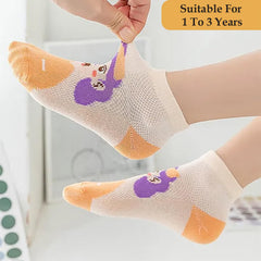 MOMISY 5 Pairs Girl Boys Tube Socks Toddlers Infant Solid Color Boat Spring and Autumn Socks Stretch Baby kids Sock (IN, Age, 12 Months, 3 Years, Cute Girl)
