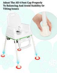 SYGA High Chair for Baby Kids,Safety Toddler Feeding Booster Seat Dining Table Chair with Wheel and Cushion(Green)
