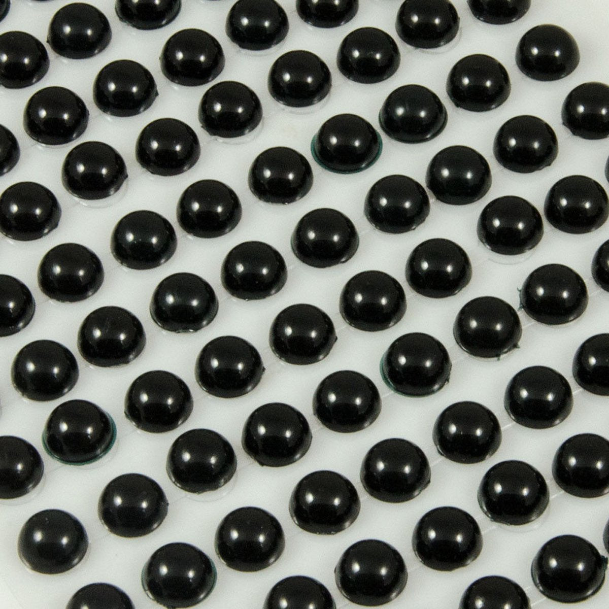 SYGA 2 Pcs 4mm Size Project Decorating Multipurpose Pearl Stickers_Black