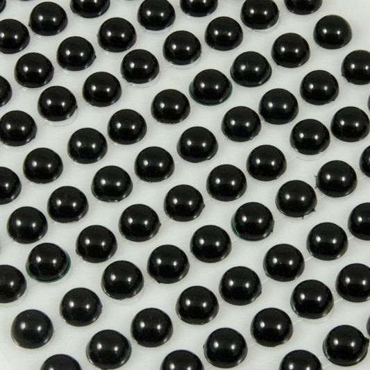 SYGA 2 Pcs 4mm Size Project Decorating Multipurpose Pearl Stickers_Black