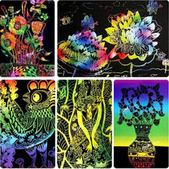 SYGA Colorful Scratch Drawing Papers, 10 Sheets