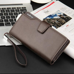 SYGA Men's Fashion Wallets Men's Casual Wallets Leather Design Long Wallet Clutch Card Holder