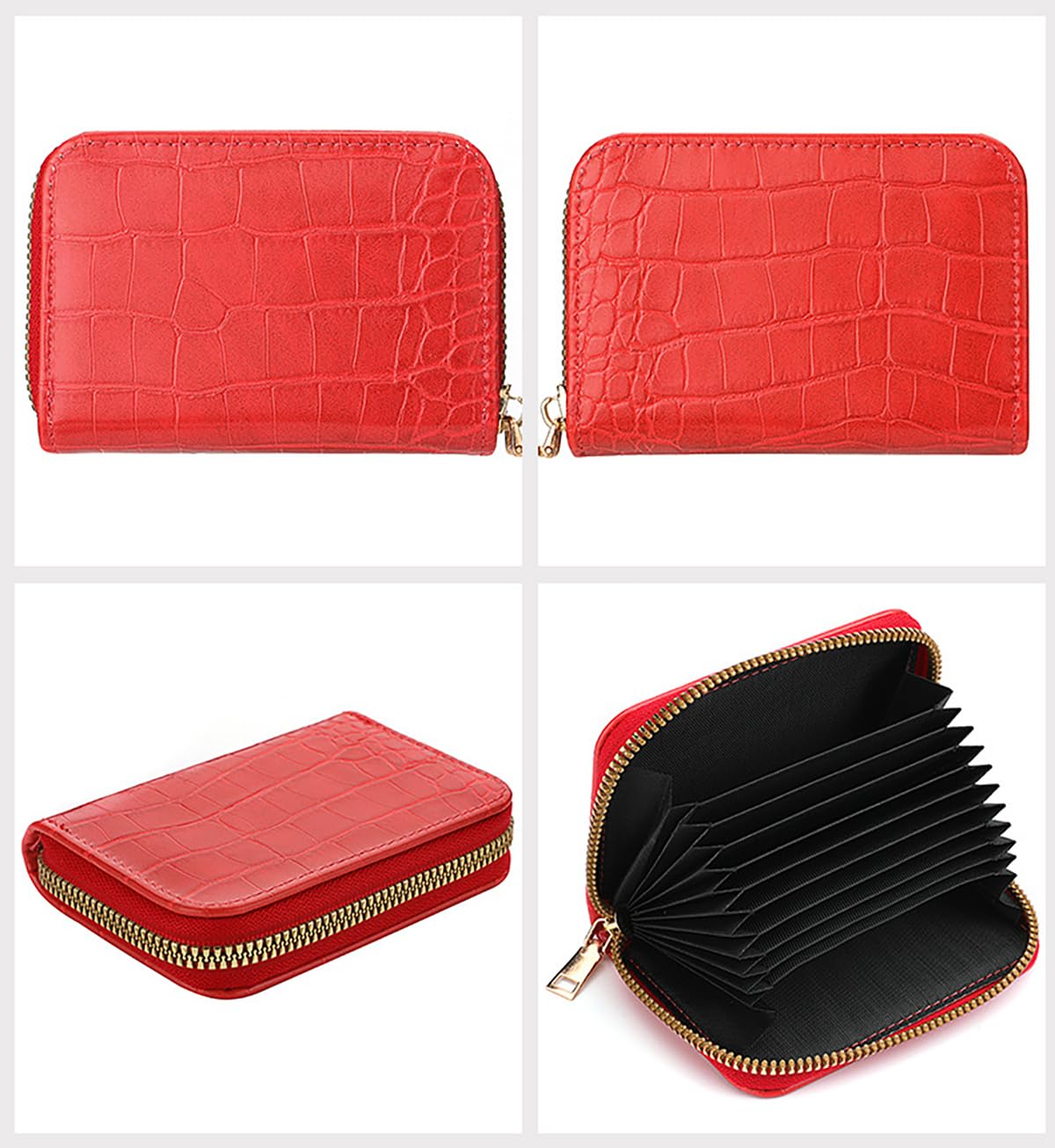 SYGA Women's Card Holder Coin Purse Multi-Card Slot Pu Pickup Case Zipper Small Wallet Driver's License Bag