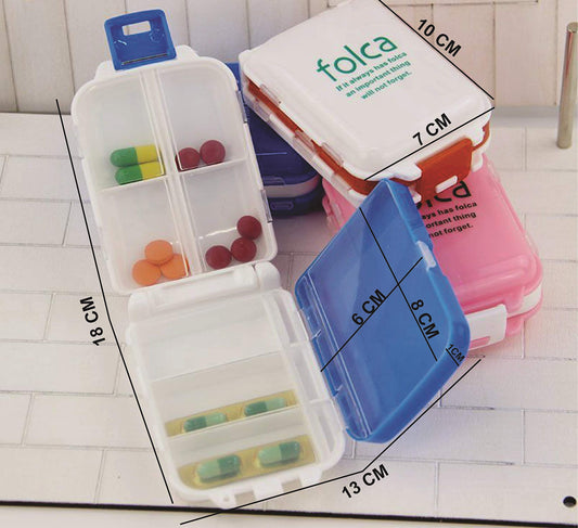Syga New Portable 8 Cells Empty Storage Pill Box Case For Pills Medicine Drug Folding