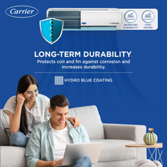 Carrier 1.5 Ton 5 Star AI Flexicool Inverter Split AC (Copper, Convertible 6-in-1 Cooling,Dual Filtration with HD & PM 2.5 Filter, Auto Cleanser, ESTER Exi, CAI18ES5R34F0,White)