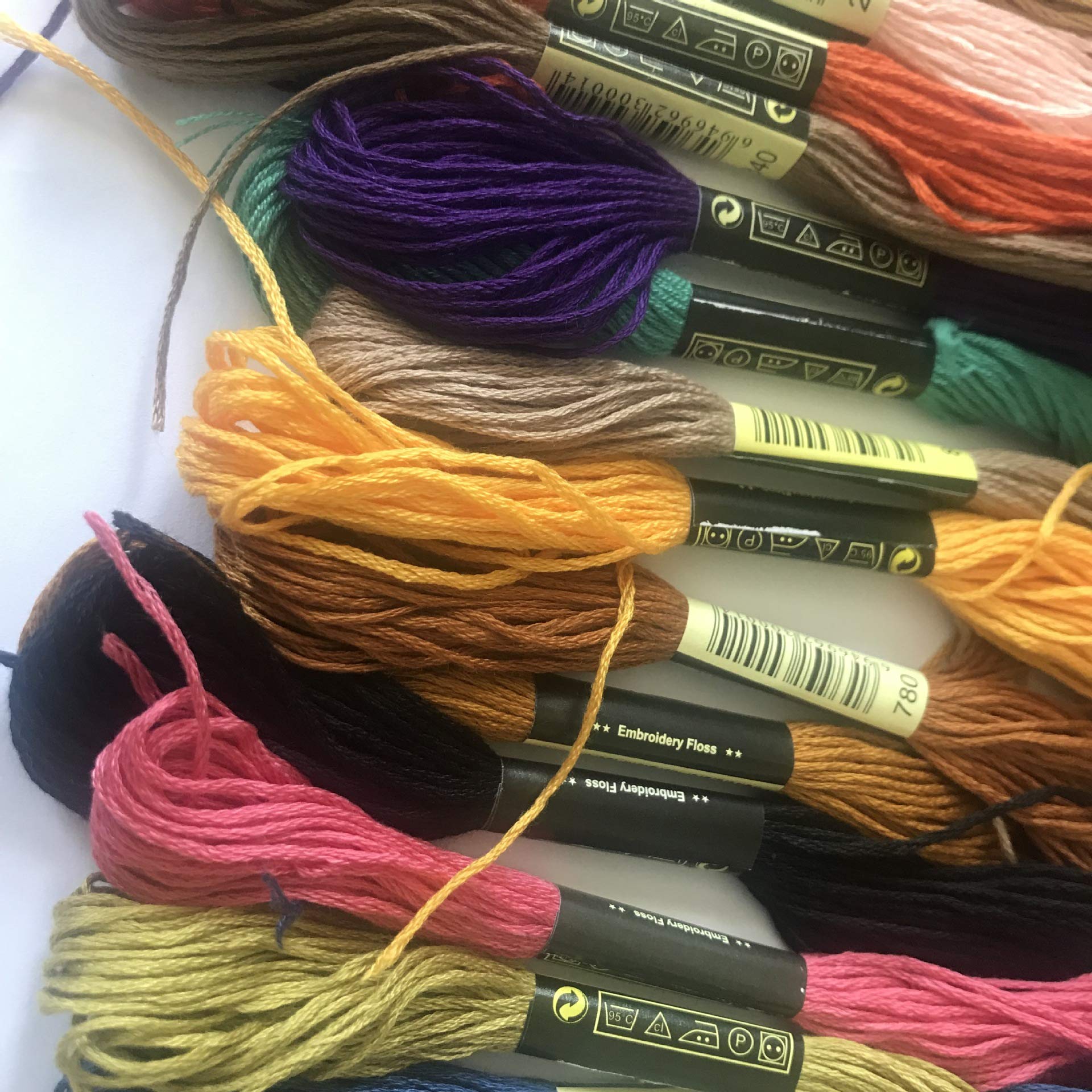 SYGA 100 Color Stitch line Polyester Cotton Embroidery Thread Rainbow Color Hand Embroidery Woven Rope Wiring