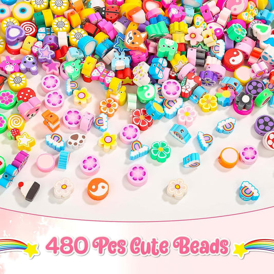 SYGA Beads for Kids Crafts Children's Jewelry Making Kit DIY Bracelets Necklace Hairband and Rings Craft Kits Birthday for 4, 5, 6, 7-Year-Old Little Girls-Multicolor (DIYBeadsSet-29)