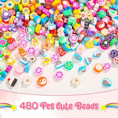 SYGA Beads for Kids Crafts Children's Jewelry Making Kit DIY Bracelets Necklace Hairband and Rings Craft Kits Birthday for 4, 5, 6, 7-Year-Old Little Girls-Multicolor (DIYBeadsSet-29)