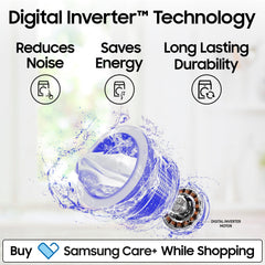 Samsung Smart Choice 10 Kg, 5 Star, AI Wash, AI Energy Mode, Wi-Fi, Ecobubble, AI VRT+, Soft Closing Door, Digital Inverter, Fully-Automatic Top Load Washing Machine (WA80F10E2LTL, Lavender Gray)