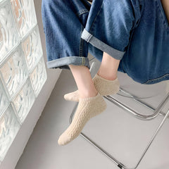 MOMISY Women's Cotton Blend Low Ankle Boat No Show Loafer Socks-Multicolor-Free Size-Pack of 5 (IN, Alpha, Free Size, Chain)