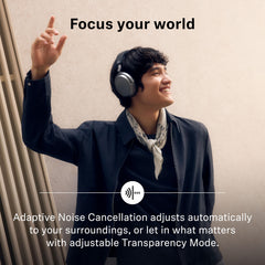 Sennheiser Momentum 4 Wireless Over Ear Headphones, German Design, ANC, 60h Battery, Customizable Sound, 4 Digital Mics for Crystal-Clear Calls, Multipoint Connectivity, 2 Yr Warranty, Black-Copper