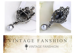 SYGA Brooch Pin Fashion Crystal Gray Rhinestone Jewellery Pin Vintage Clothing Accessories Decoration Versatile design Brooches For Women- S66