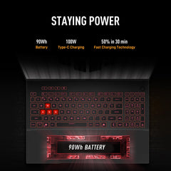 ASUS TUF A16,AMD Ryzen 9 8940HX, Gaming Laptop(RTX 5070-8GB/115W TGP/16GB/1TB /2.5K QHD+/16"/165Hz/90WHrs/Windows 11/M365 Basic (1Year)*/Office Home 2024/Jaeger Gray/2.2 Kg) FA608PP-QT014WS