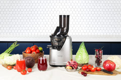 Kuvings B1700 Cold Press Whole Slow Juicer, Patented JMCS Technology for 10% More Juice, All-in-1 Fruit & Vegetable Juicer, 12 Yrs Warranty (Motor), 240W Strong Motor (Dark Silver)