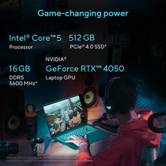 ASUS Gaming V16 (2025) 14th Gen,Intel Core 5 210H Gaming Laptop (RTX 4050-6GB/16GB RAM/512GB SSD/Windows 11 Home/16/144Hz/M365*/Office Home 2024,Matte Black,1.95 Kg),V3607VU-RP550WS