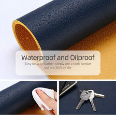 SYGA Desk Pad Protector Waterproof PU Desk Mat Blotters on Desktop Laptop Computer Gaming Keyboard Mouse Pad Non-Slip Desk Writing Mat Cover for Office & Home 90CM * 45CM Blue & Yellow