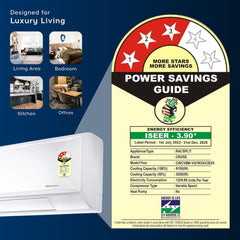 Cruise 2 Ton 3 Star Inverter Split AC with 7-Stage Air Filtration (100% Copper, Convertible 4-in-1, PM 2.5 Filter, Anti-Rust Technology, CWCVBM-VQ1W243, White)