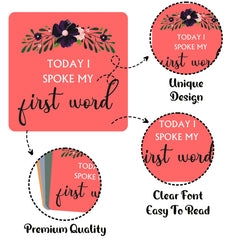 SYGA Flower Design Newborn Baby Monthly Age Milestone Cards - (Paper, Size: 16 x 11.5 cm, Multicolour) -Set of 12 Cards