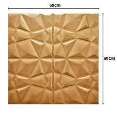 SYGA 3D Brick Wallpapers for Wall, Wall Stickers Self Adhesive Panel for Home Decoration Kitchen Bedroom Living Room Hall Kids Room, Diamond - Brown, 1Pc