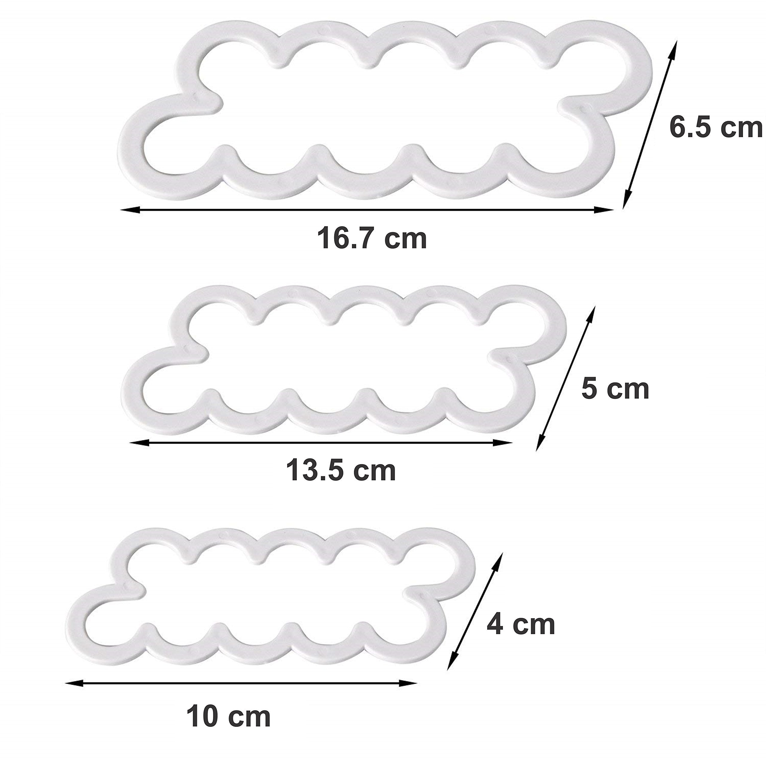 Syga 3pcs Cake Decoration Mold, DIY One-Piece Molded Fondant Roses Printing Mould Tool Set, Food Grade Cutter Modeling Tools for Christmas Party Wedding Cake in Mould Dessert Decorators, White