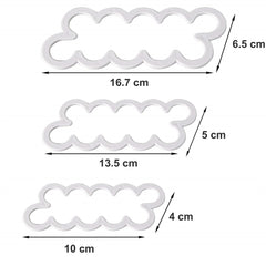 Syga 3pcs Cake Decoration Mold, DIY One-Piece Molded Fondant Roses Printing Mould Tool Set, Food Grade Cutter Modeling Tools for Christmas Party Wedding Cake in Mould Dessert Decorators, White