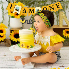 SYGA I am One Banner for Birthday Decorative Party Photo Props Banner[Anchor Theme]