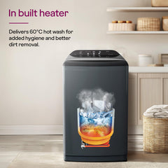 Godrej 8 Kg 5 Star AI Powered, Inbuilt Heater, Fills Tub At ~0 Water Pressure, Fully Automatic Top Load Washing Machine (WTEON ADAC 80 5.0 FEFH GLGR, Glacial Grey)