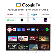 Panasonic 108 cm (43 inches) 4K Ultra HD Smart LED Google TV TH-43PX665DX (Black)