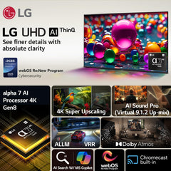 LG 164 cm (65 inches) UA82 Series 4K Ultra HD Smart webOS LED TV 65UA82006LA