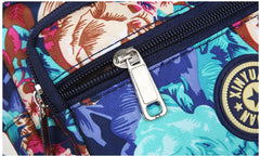 MOMISY Women Mobile Cellphone Messenger Bag Ladies Nylon Shoulder Cross Body Long Strap for College, Outing, Travelling, Work (Small, Big Flower), Multicolour