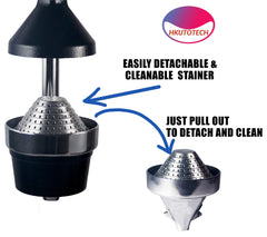 HKUTOTECH Aluminium Hand Press Citrus Fruit Juicer, Cold Press Juicer, Manual Hand Press Juicer and Squeezer for Fruits and Vegetables- Big (Made in India)