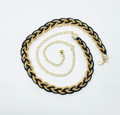 SYGA Pearl Waist Chain Belt Adjustable Decorative Belt Hollowed Tassel Waist Belts Suitable Size for Waist 26-40