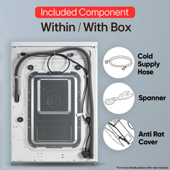 LG Smart Choice, 7 Kg, 5 Star, Steam, Inverter Direct Drive Technology, 6 Motion DD, Fully-Automatic Front Load Washing Machine (FHB1207Z2W, Remove Allergens & Stain, In-Built Heater, Essence White)