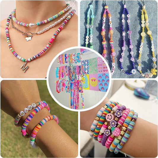 SYGA Beads for Kids Crafts Children's Jewelry Making Kit DIY Bracelets Necklace Hairband and Rings Craft Kits Birthday for 4, 5, 6, 7-Year-Old Little Girls-Multicolor (DIYBeadsSet-31)