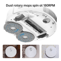 DREAME L10s Ultra Robot Vacuum Cleaner Washer with Self-Cleaning Base Station (Dust Drain, Automatic Cleaning) AI Obstacle Detection 3D, 5300Pa Suction Power, 210 Minutes Battery, WiFi/APP/Alexa