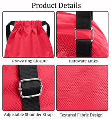 SYGA Drawstring Backpack for Gym, Yoga, Running, Swimming, Beach, Camping, Travel Bag Sports Fitness Club Student Training Bag(Red)
