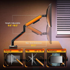 Lions Head Monitor Stand with Laptop Tray Long Pole Stand, Mount Monitor with Adjustable Laptop Tray - Ergonomic Design Weight Support 9 kg Stand (Sports Model Range)