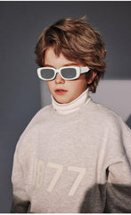 SYGA Children's Square Frame Matte Cartoon Baby Sunglasses Uv400 Anti-Ultraviolet Kids Glasses - 4 to15 years old (Yellow)