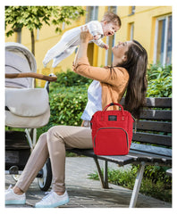 MOMISY NewBorn Babies Multipurpose Diaper Bags Mothers Maternity Bags for Travel (Red)