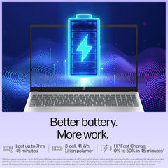 HP 15, Intel Core i3-1315U-13th Gen Laptop (8GB DDR4 Ram,512GB SSD) Anti-Glare, Micro-Edge,15.6''/39.6CMs FHD, Win11,M365 Basic(1yr),Office Home24, Silver,1.59kg, FHD fd0569TU